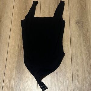 Black Sleeveless Bodysuit